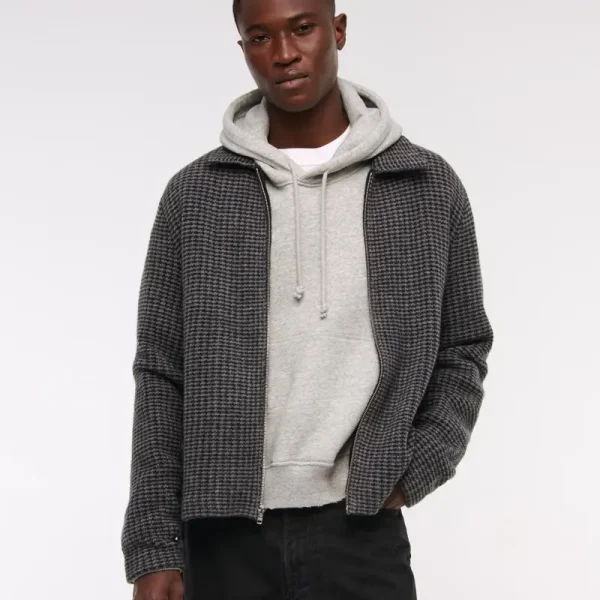 Cropped Sweater Shirt Jacket