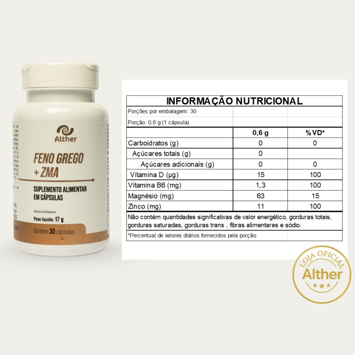 FENO GREGO + ZMA 30CAP
