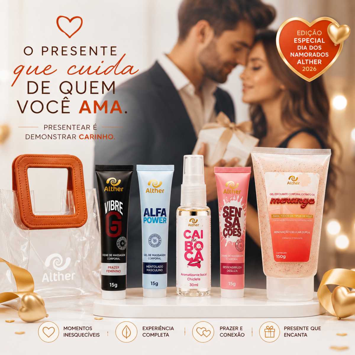 Kit Noite Inesquecível ALTHER | Linha Hot Completa + Brinde